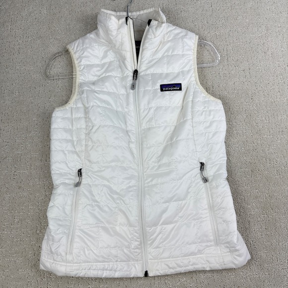 Patagonia Jackets & Blazers - Patagonia Nano Puff Vest Womens XS White 84247 Quilted PrimaLoft Insulated